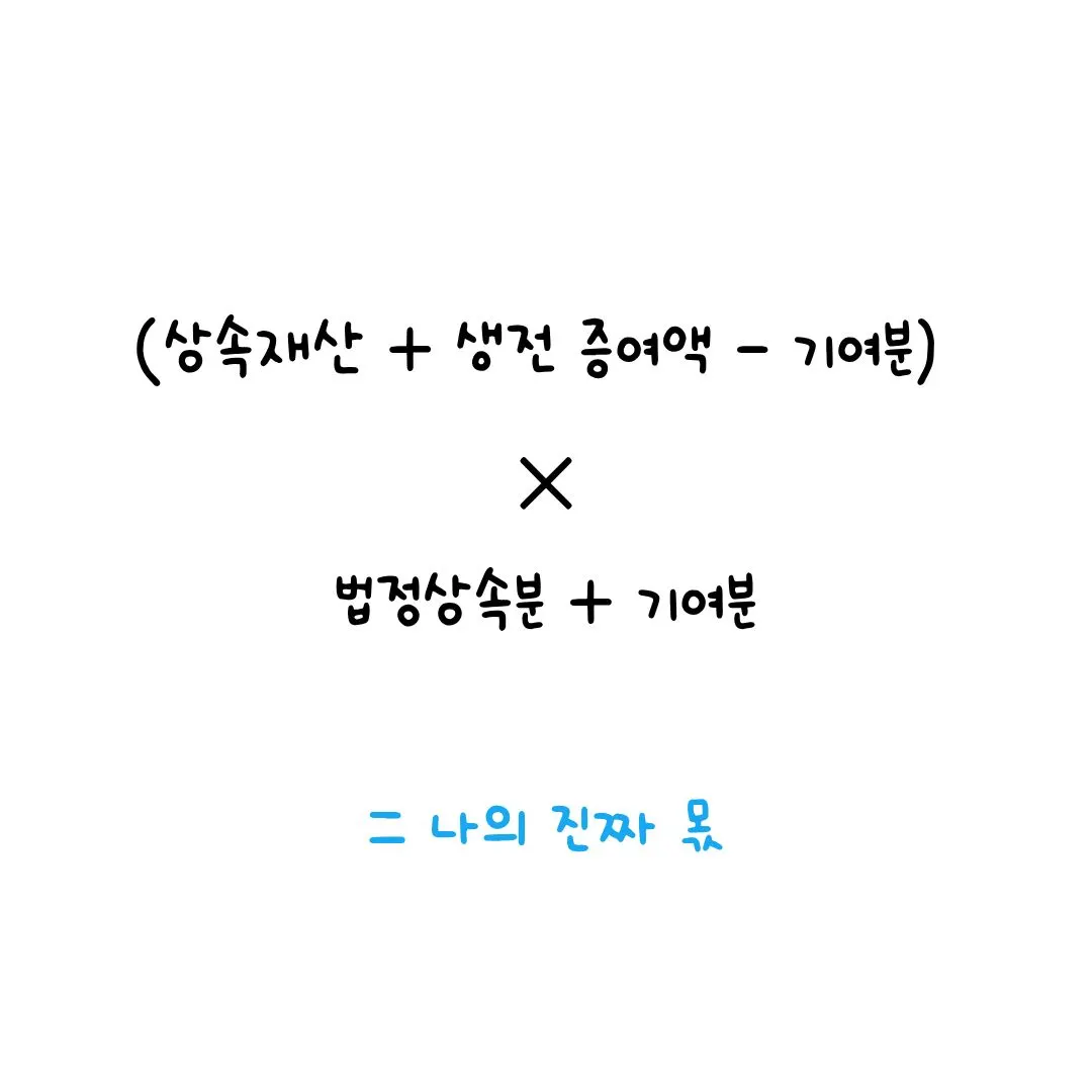 상속재산분할비율 딱 숫자로 말씀드리겠습니 - 이미지 1