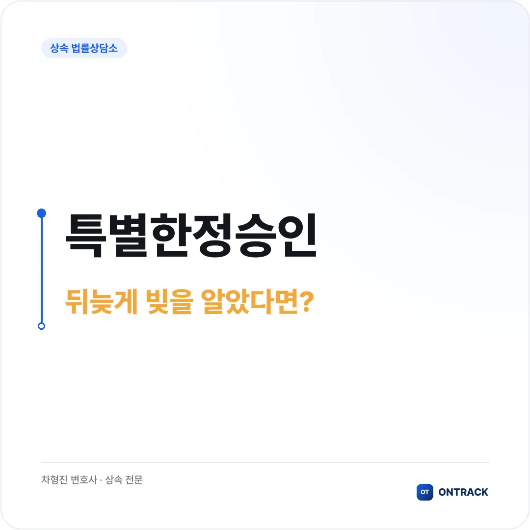 특별한정승인, 신청 요건부터 사후 절차까지 이 글로 정리하세요 - 이미지 1