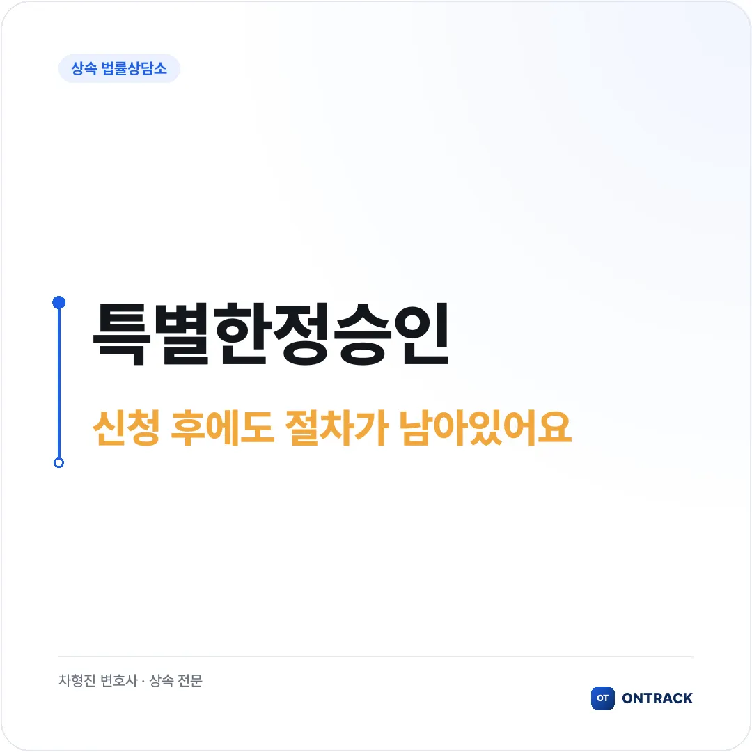 특별한정승인, 신청 요건부터 사후 절차까지 이 글로 정리하세요 - 이미지 3