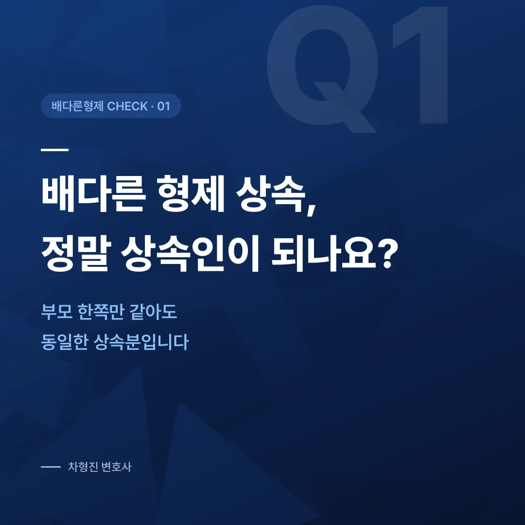 배다른 형제 상속, 어떤 경우 상속인이 될까? - 이미지 1